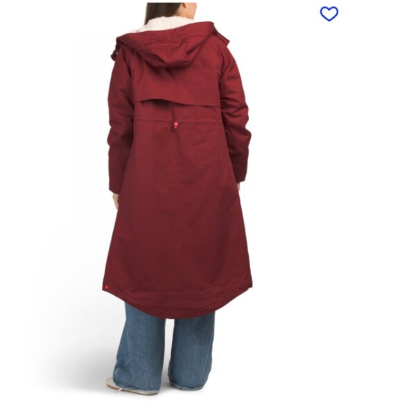 NEW HUNTER Acacia Rubberized Rain Jacket in Rose for women 1225 8m4 - Picture 4 of 6